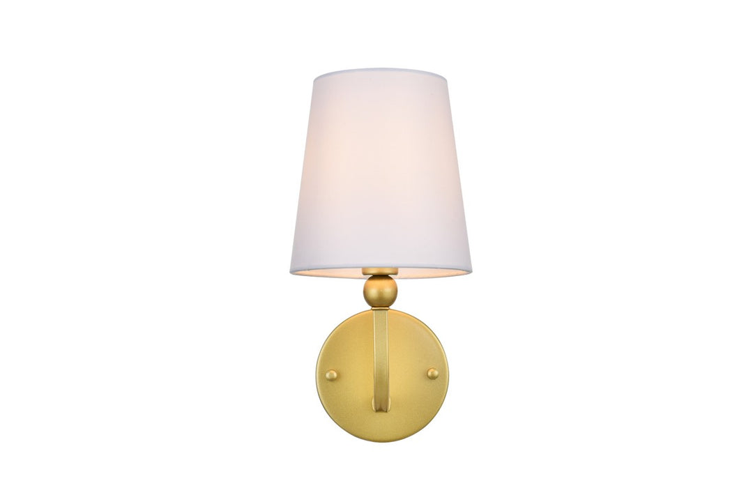 Elegant Colson LD7322W6BRA Bath Vanity Light 6 in. wide - Brass And Clear