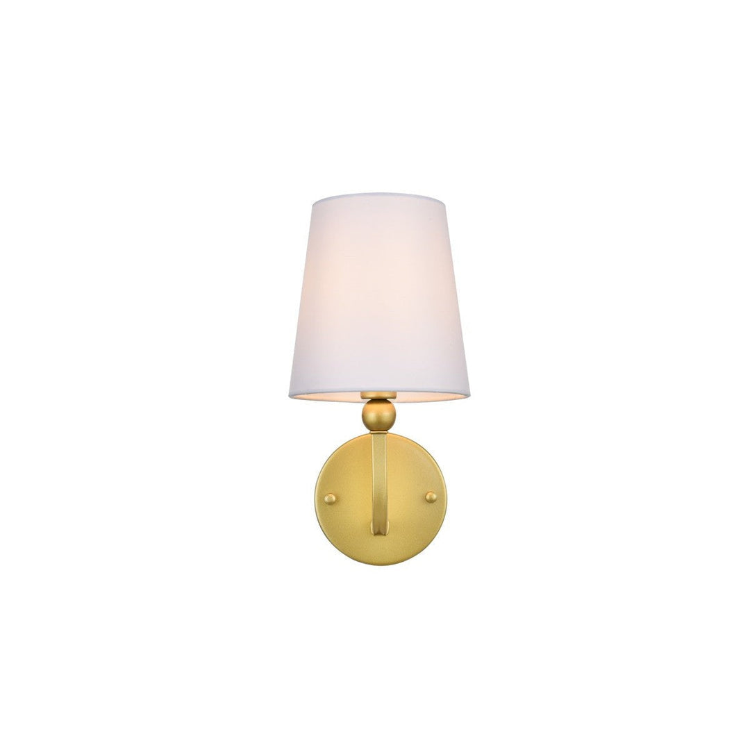 Elegant Colson LD7322W6BRA Bath Vanity Light 6 in. wide - Brass And Clear