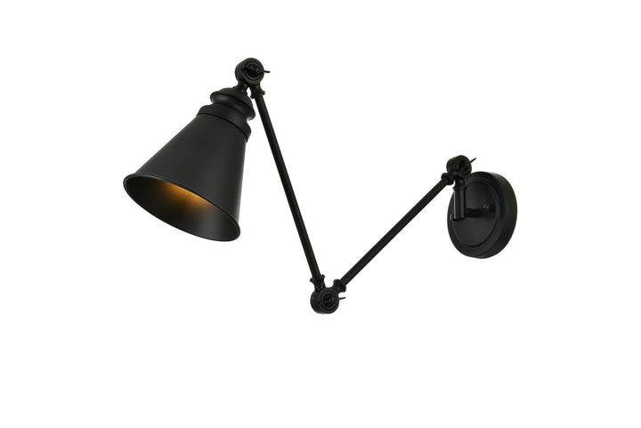 Elegant Ledger LD7323W6BLK Wall Sconce Light - Black