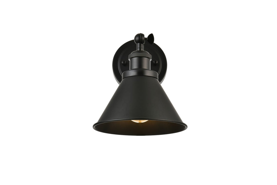 Elegant Bentley LD7324W7BLK Bath Vanity Light 7 in. wide - Black