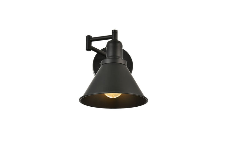 Elegant Judson LD7326W7BLK Wall Sconce Light - Black