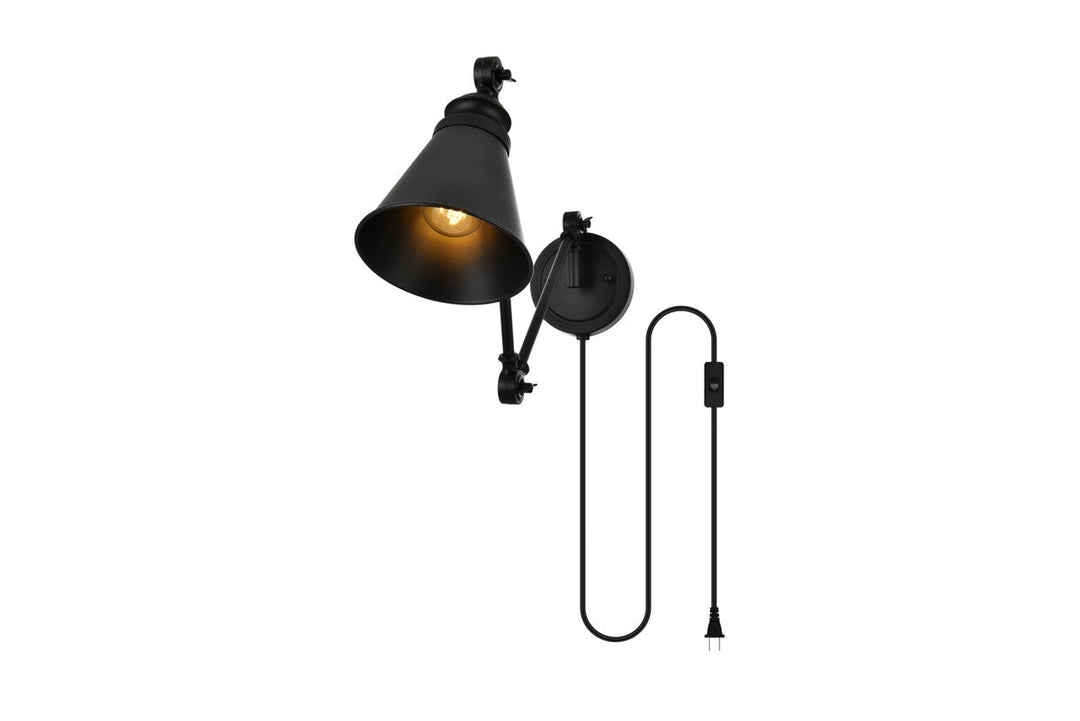 Elegant Van LD7328W6BLK Wall Sconce Light - Black