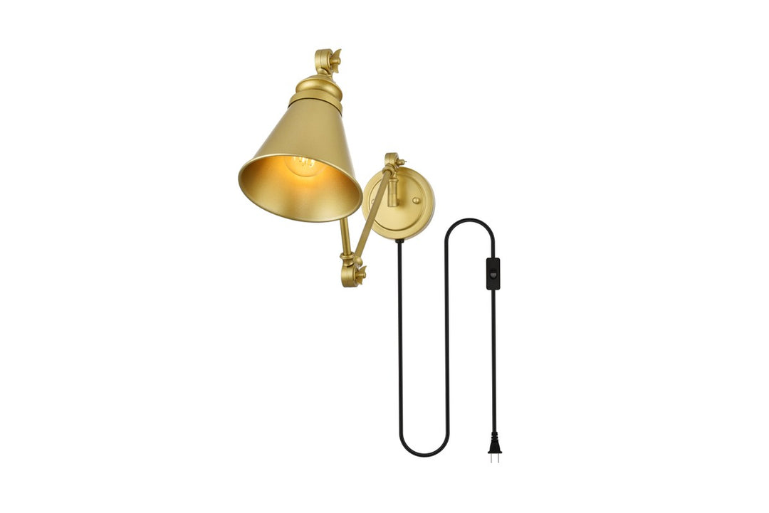 Elegant Van LD7328W6BRA Wall Sconce Light - Brass