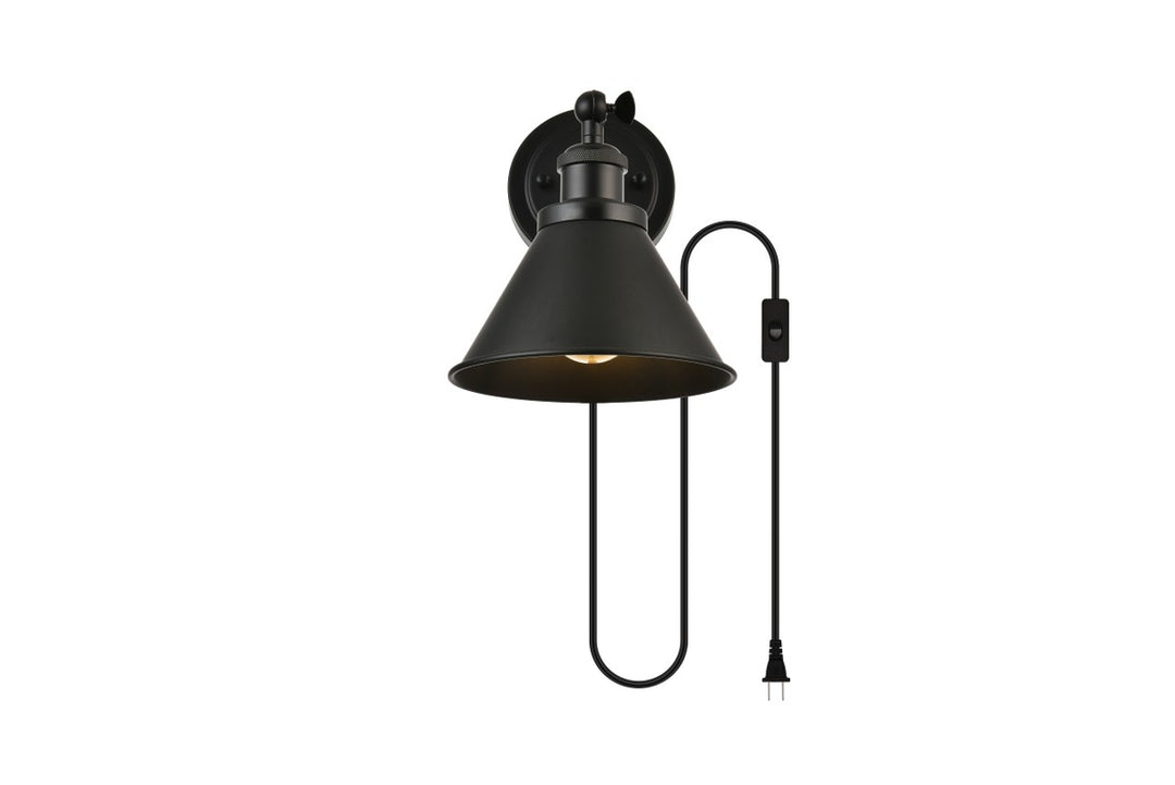 Elegant Blaise LD7329W7BLK Wall Sconce Light - Black