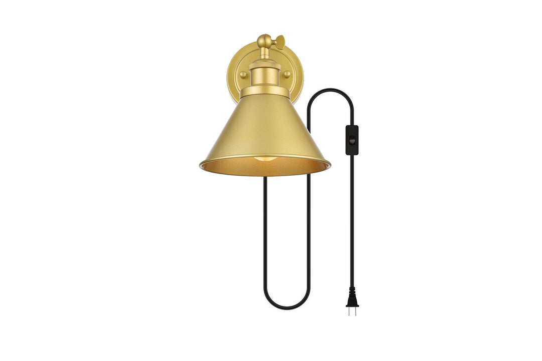 Elegant Blaise LD7329W7BRA Wall Sconce Light - Brass