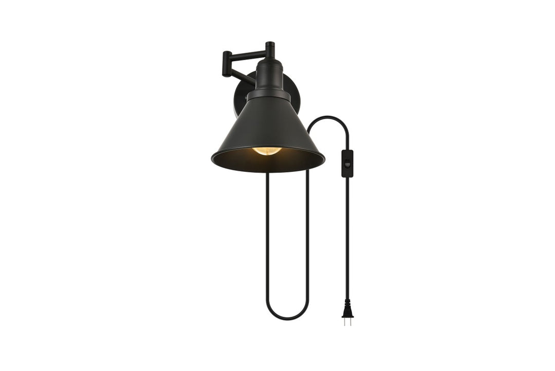 Elegant Jair LD7331W7BLK Wall Sconce Light - Black