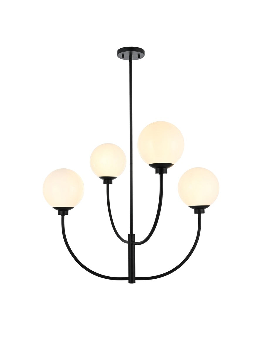 Elegant Nyomi LD814D30BK Chandelier Light - Black