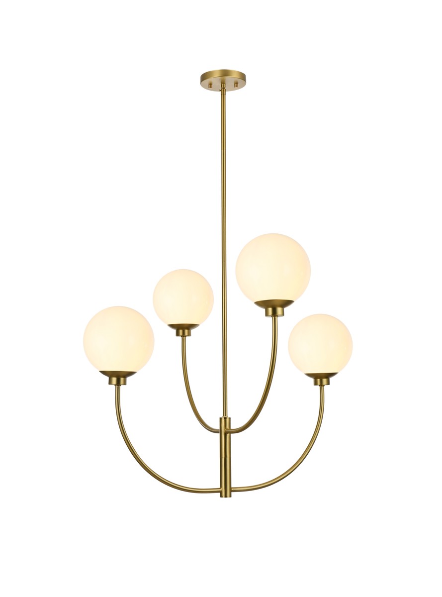 Elegant Nyomi LD814D30SG Chandelier Light - Satin Gold