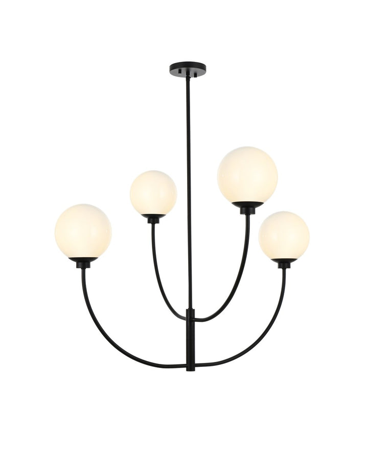 Elegant Nyomi LD814D36BK Chandelier Light - Black