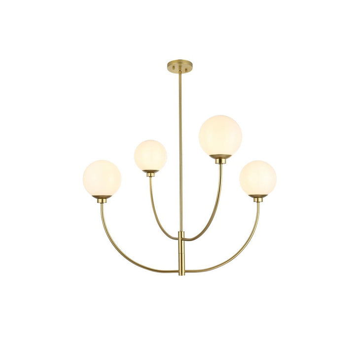 Elegant Nyomi LD814D36BR Chandelier Light - Brass