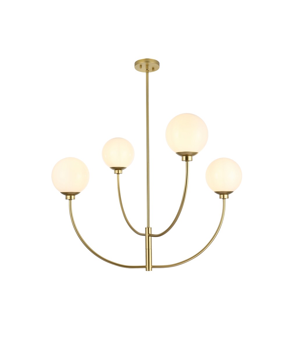 Elegant Nyomi LD814D36BR Chandelier Light - Brass