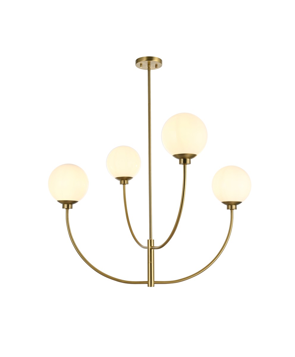 Elegant Nyomi LD814D36SG Chandelier Light - Satin Gold