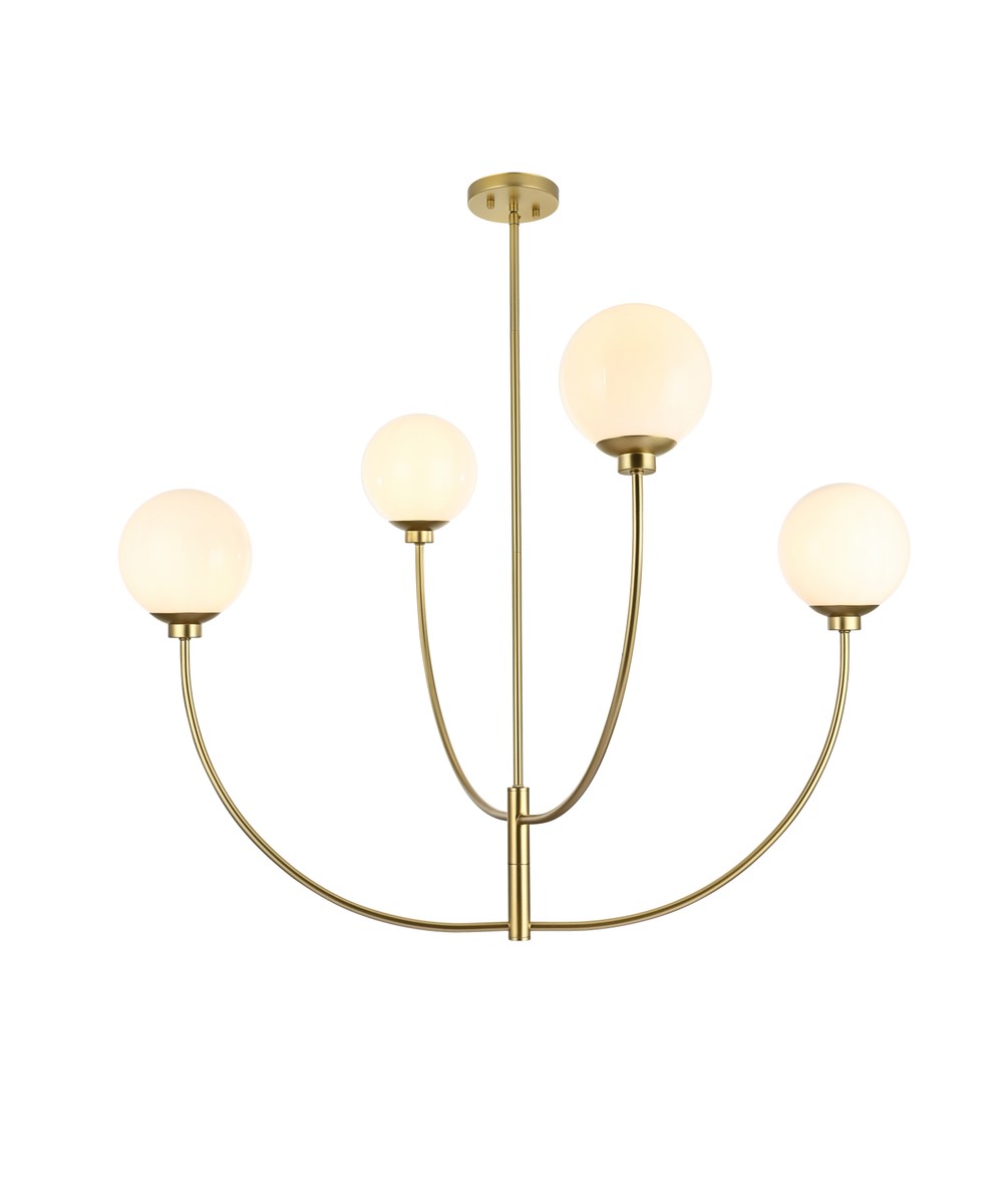 Elegant Nyomi LD814D42BR Chandelier Light - Brass