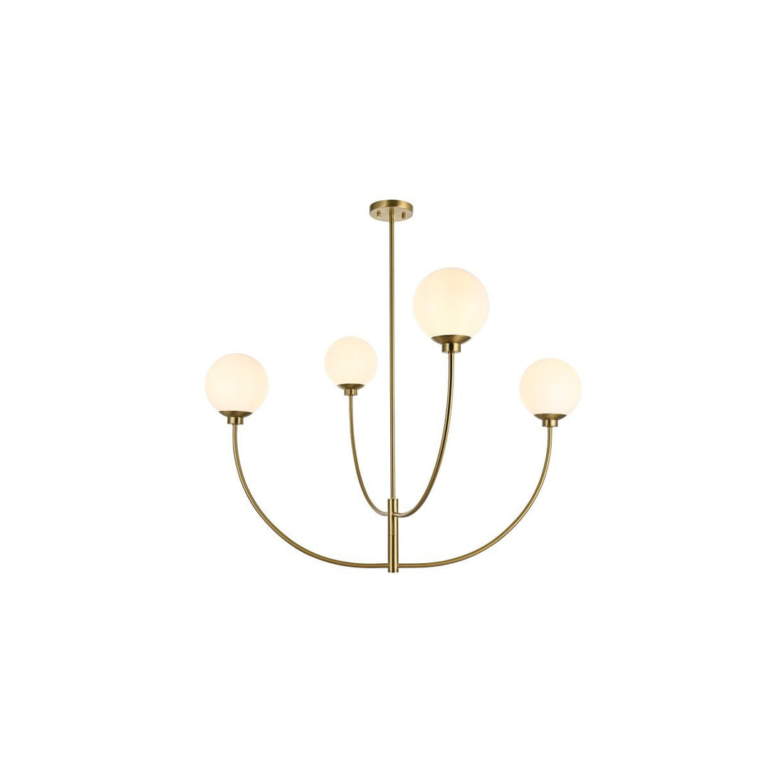 Elegant Nyomi LD814D42SG Chandelier Light - Satin Gold