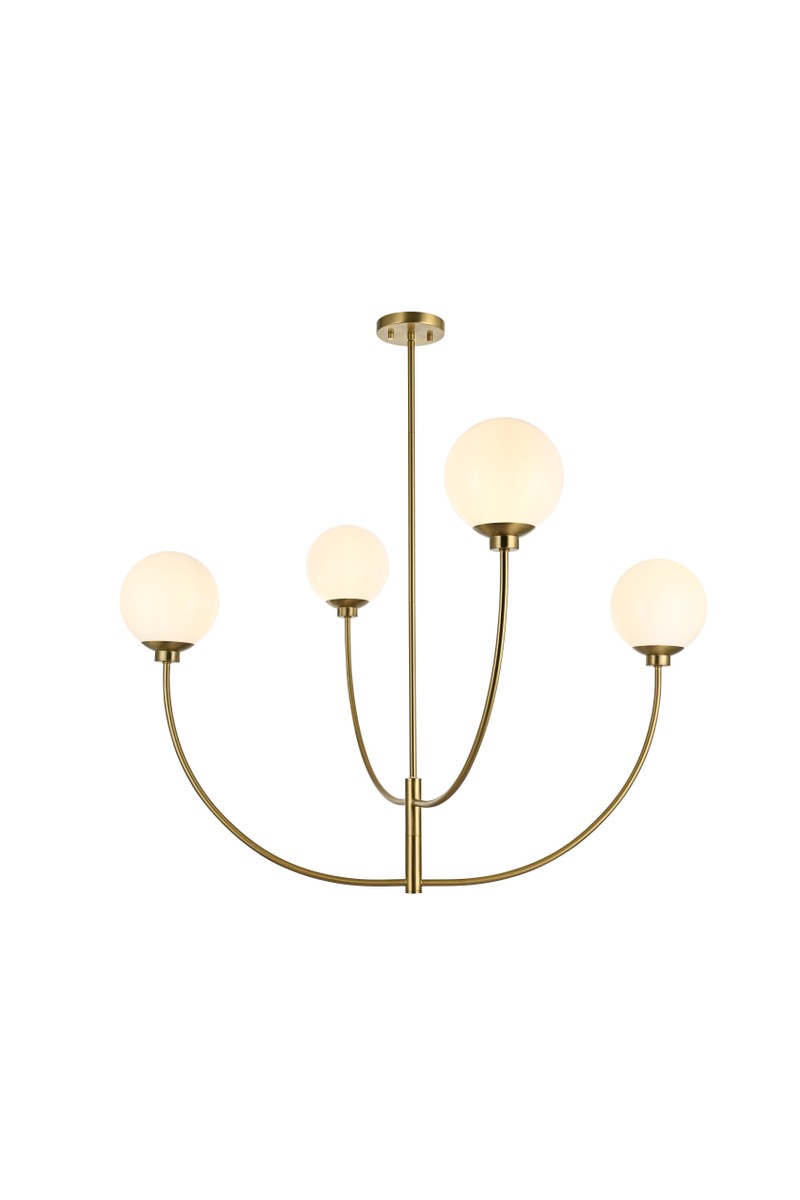 Elegant Nyomi LD814D42SG Chandelier Light - Satin Gold