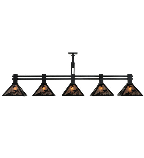 Meyda Tiffany Ducks In Flight 137562 Pendant Light - Black/Silver Mica