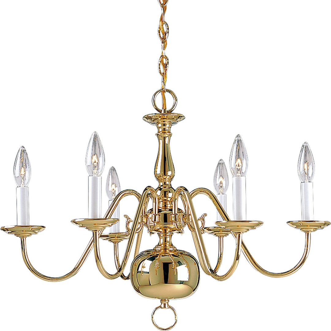 Progress Americana P4356-10 Chandelier Light - Polished Brass