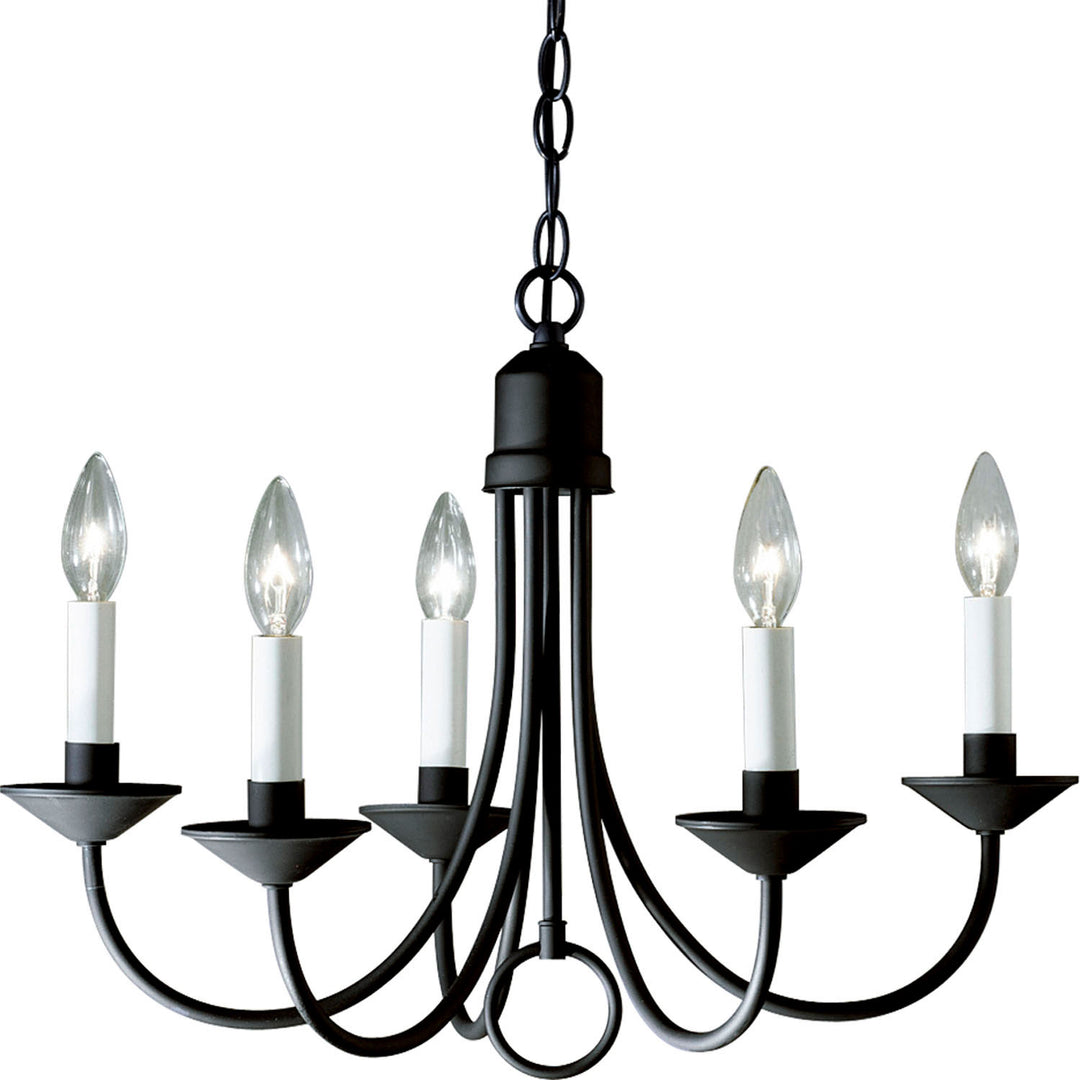 Progress Five Light P4008-31 Chandelier Light - Textured Black