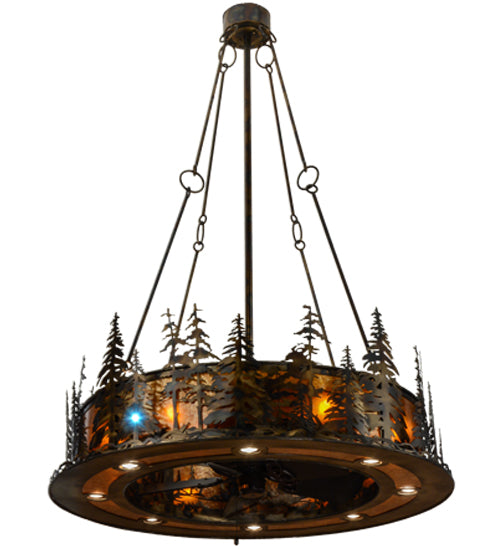 Meyda Tiffany Tall Pines 137589 Chandelier Light - Burnished Copper
