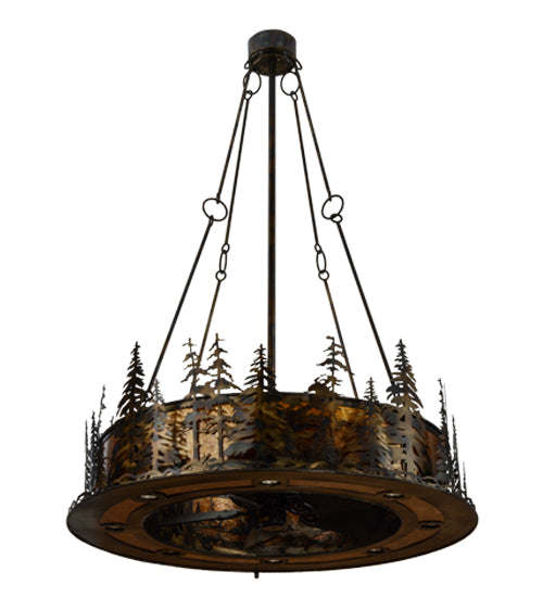 Meyda Tiffany Tall Pines 137589 Chandelier Light - Burnished Copper