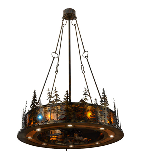 Meyda Tiffany Tall Pines 137589 Chandelier Light - Burnished Copper