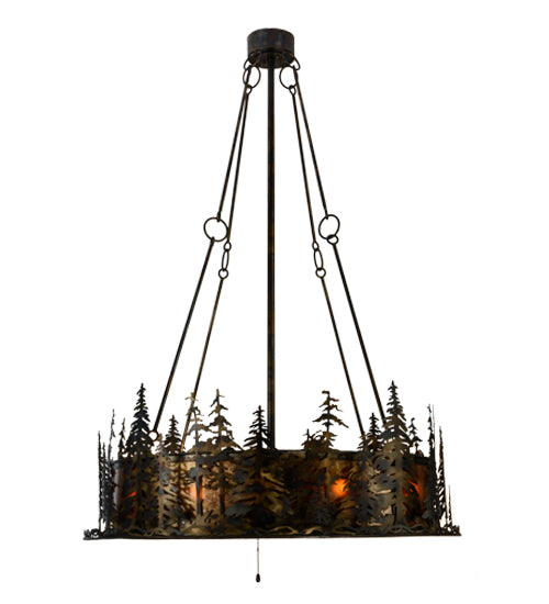 Meyda Tiffany Tall Pines 137589 Chandelier Light - Burnished Copper