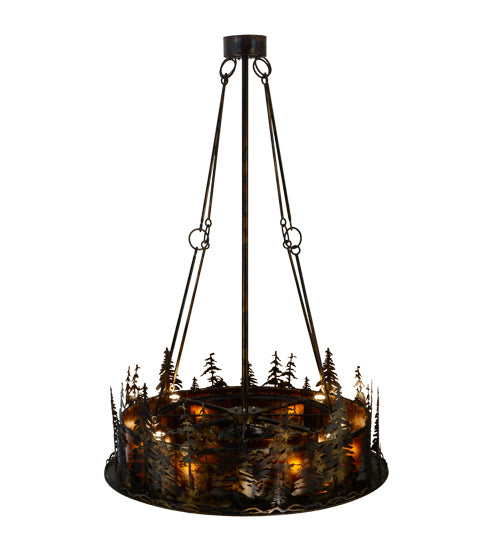 Meyda Tiffany Tall Pines 137589 Chandelier Light - Burnished Copper