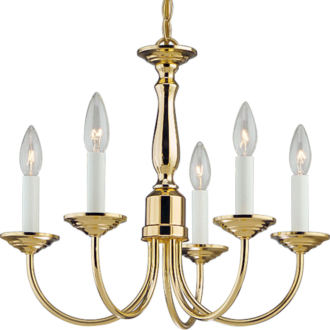 Progress Five Light P4009-10 Chandelier Light - Polished Brass