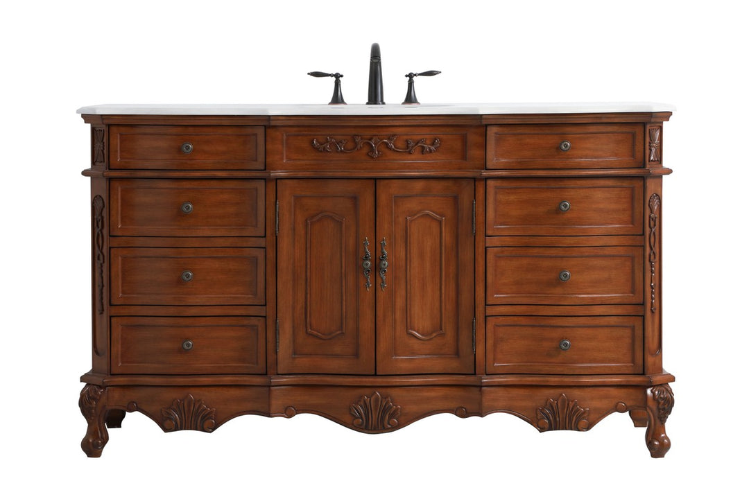 Elegant Danville VF10160TK-VW Bath Vanity Light 21 in. wide - Teak