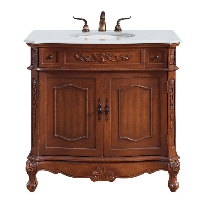 Elegant Danville VF10536BR-VW Bath Vanity Light 21 in. wide - Teak