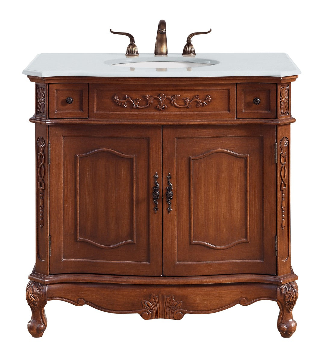 Elegant Danville VF10536BR-VW Bath Vanity Light 21 in. wide - Teak