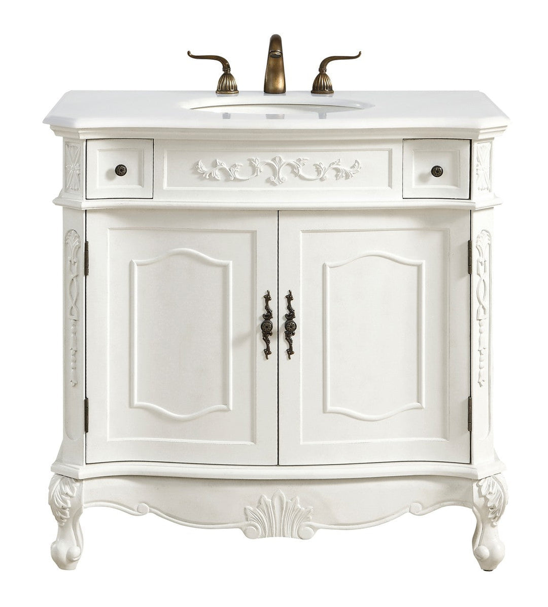 Elegant Danville VF10636AW-VW Bath Vanity Light 21 in. wide - Antique White