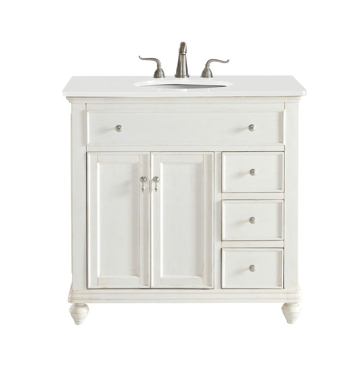 Elegant Otto VF12336AW-VW Bath Vanity Light 21 in. wide - Antique White