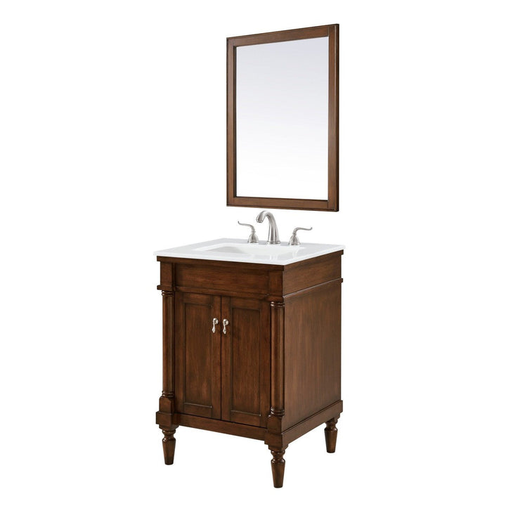 Elegant Lexington VF13024WT-VW Bath Vanity Light 22 in. wide - Walnut