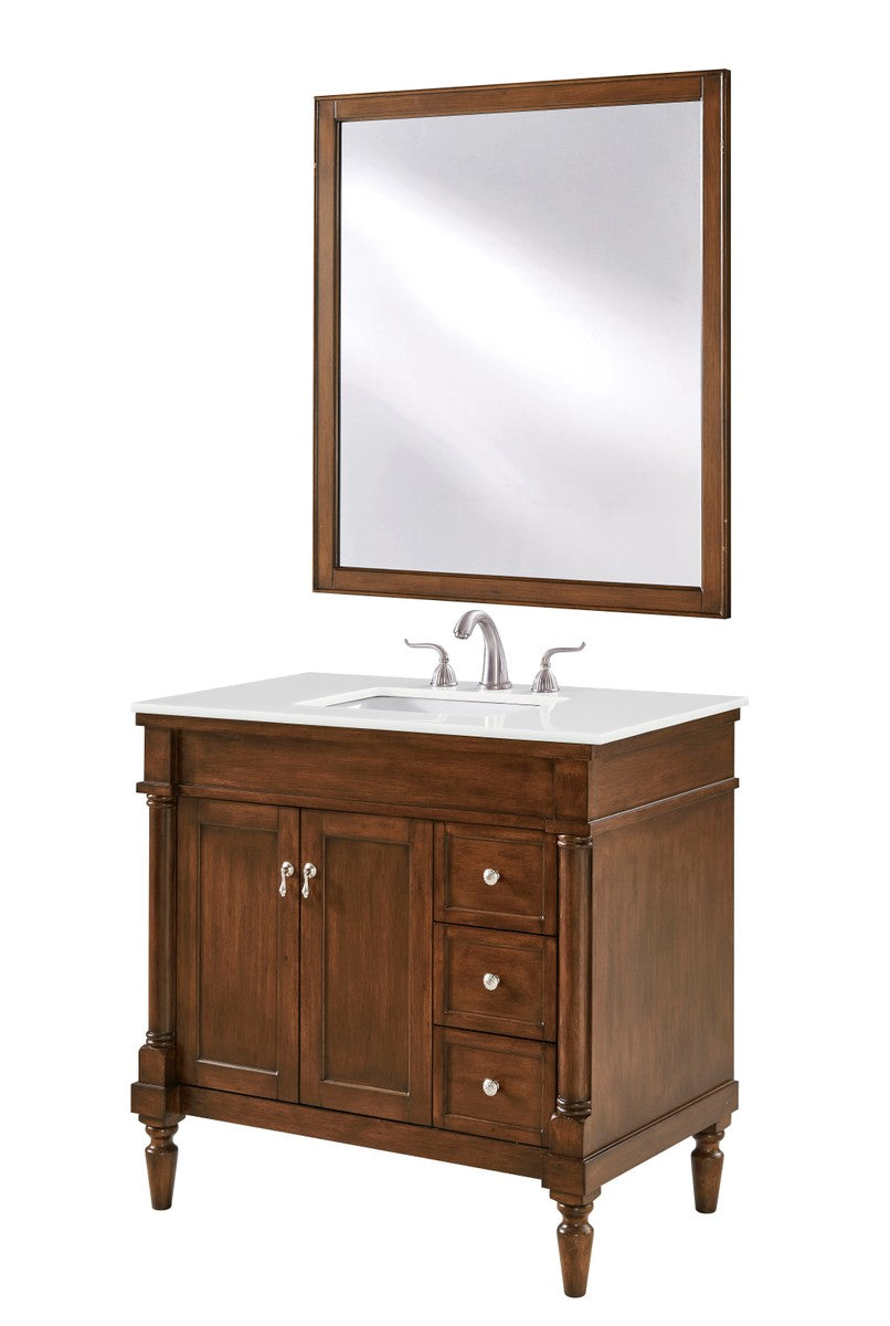 Elegant Lexington VF13036WT-VW Bath Vanity Light 22 in. wide - Walnut