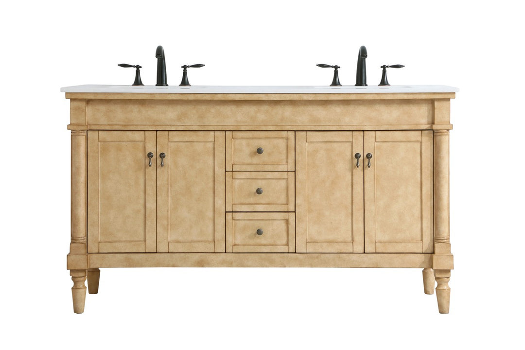 Elegant Lexington VF13060DAB-VW Bath Vanity Light 22 in. wide - Antique Beige