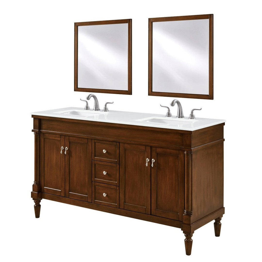 Elegant Lexington VF13060DWT-VW Bath Vanity Light 22 in. wide - Walnut