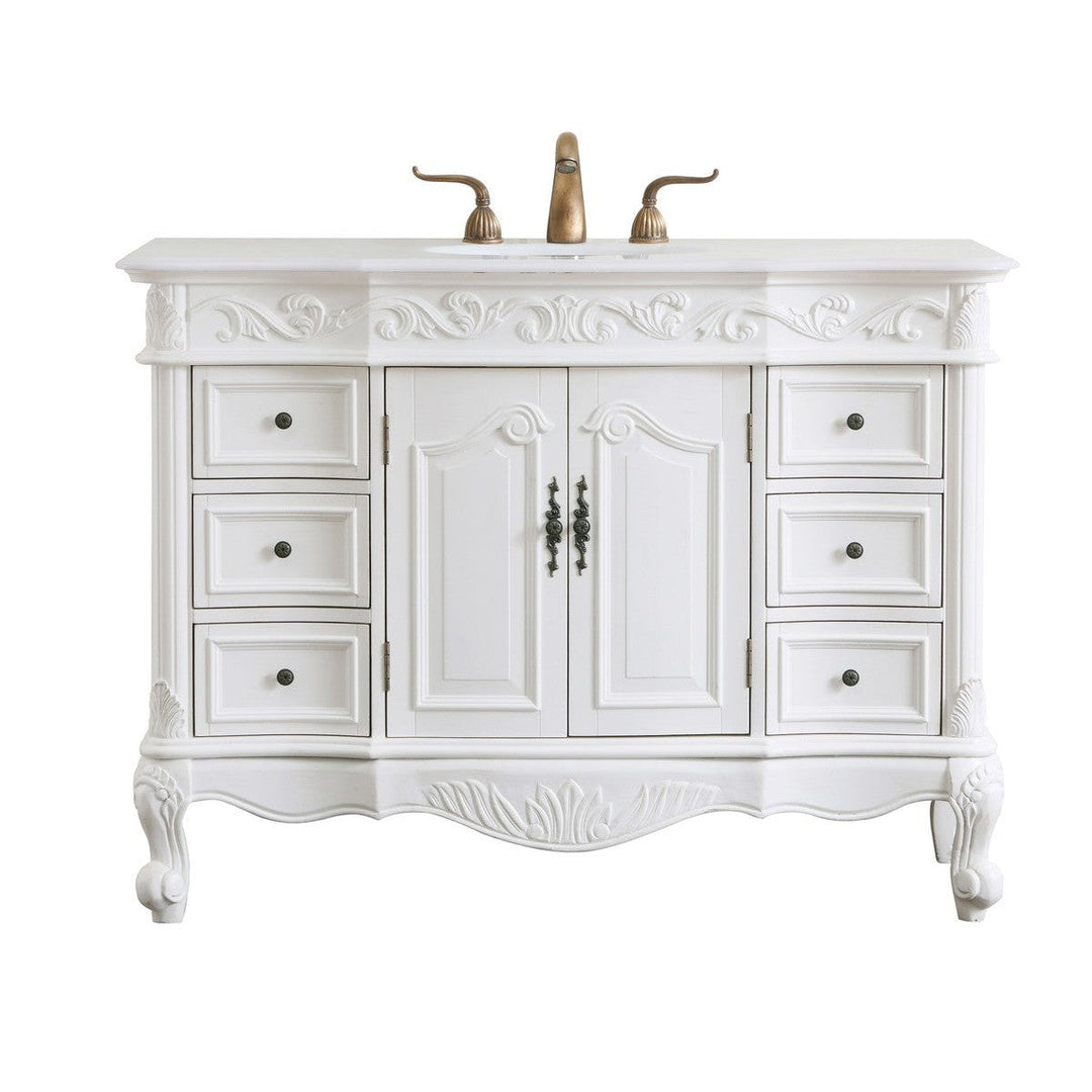 Elegant Oakland VF38848AW-VW Bath Vanity Light 22 in. wide - Antique White