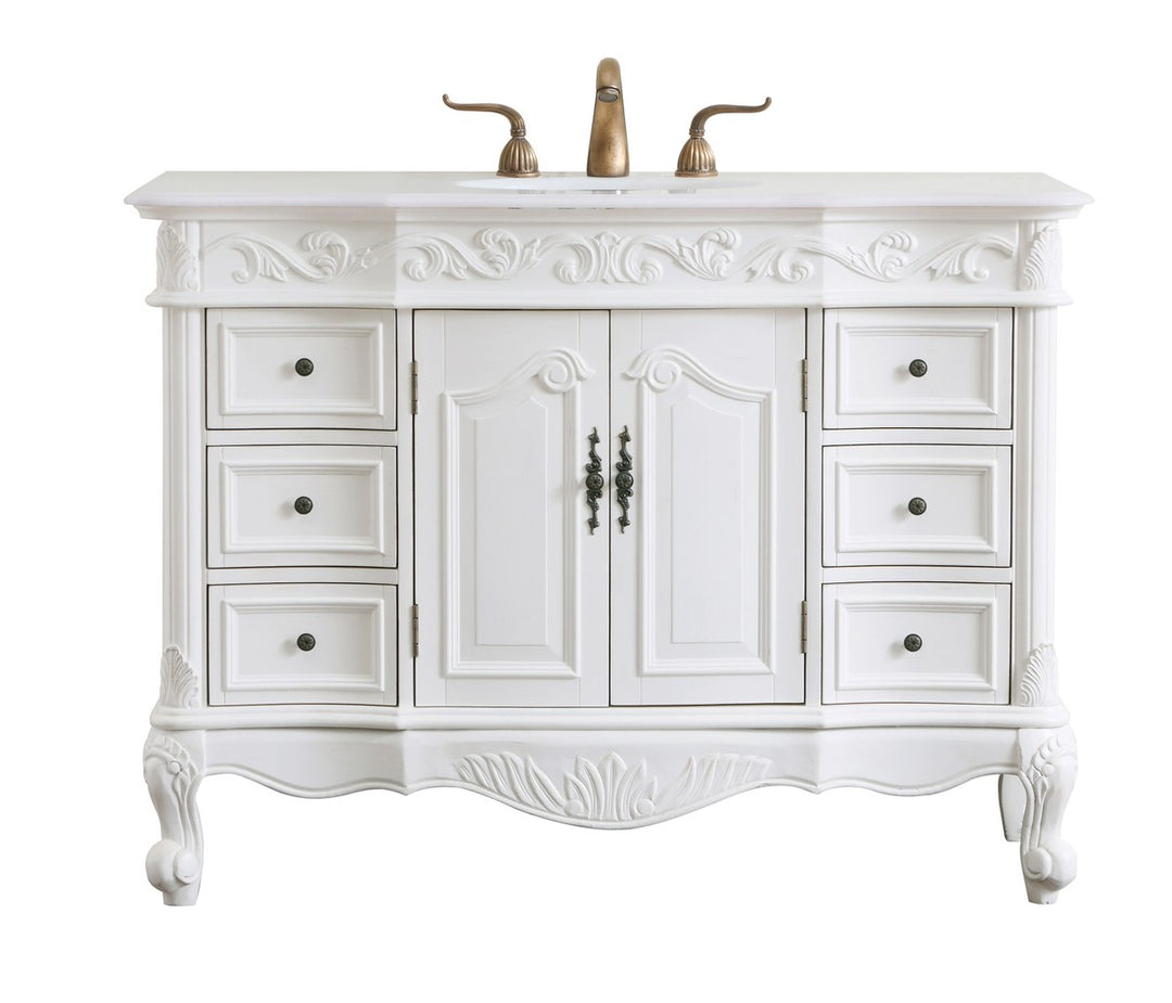 Elegant Oakland VF38848AW-VW Bath Vanity Light 22 in. wide - Antique White