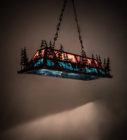 Meyda Tiffany Deer Through The Trees 137642 Pendant Light - Antique Copper