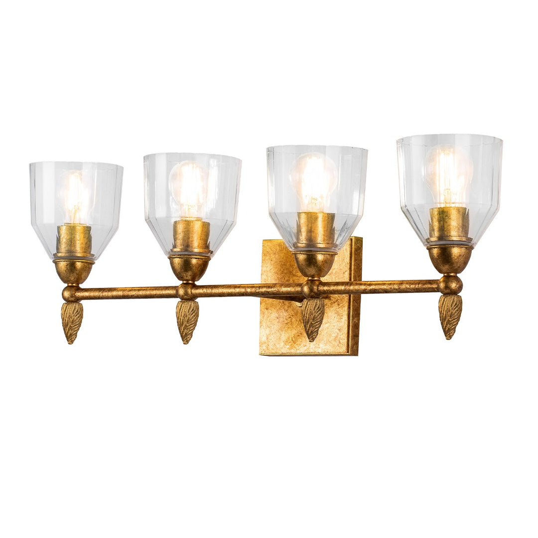 Lucas+McKearn Felice BB1000G-4F2G Bath Vanity Light 30 in. wide - Gold