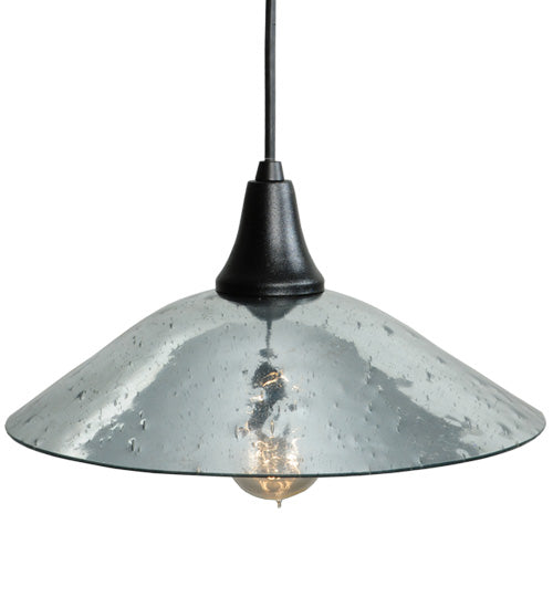 Meyda Tiffany Galatia 137830 Pendant Light - Seeded Mercury Black Powdercoat