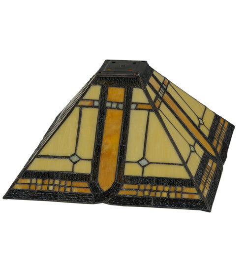 Meyda Tiffany Lighting 137957 Sierra Prairie Mission Shade Lamp Shade Multicolored