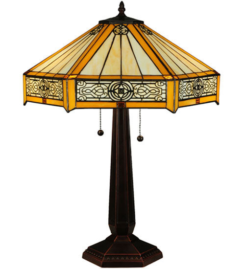 Meyda Tiffany Lighting 138116 Peaches Table Lamp Lamp Bronze / Dark