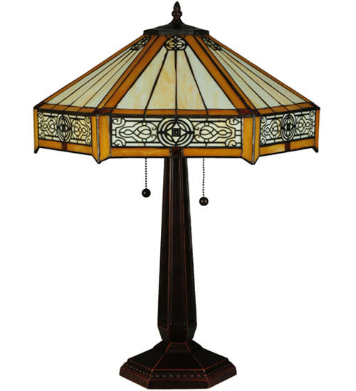 Meyda Tiffany Lighting 138116 Peaches Table Lamp Lamp Bronze / Dark