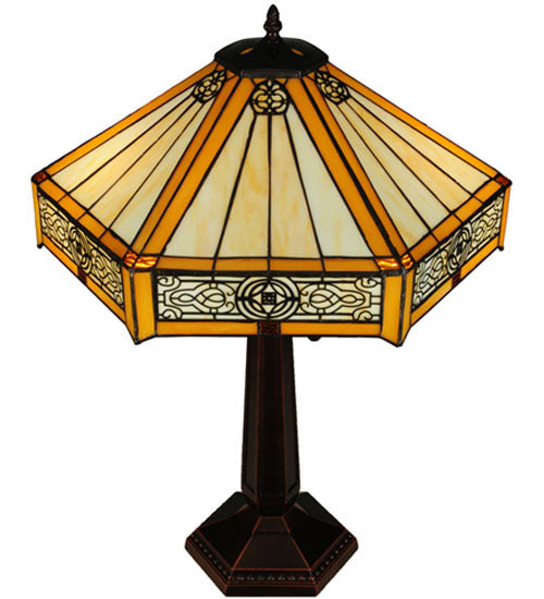 Meyda Tiffany Lighting 138116 Peaches Table Lamp Lamp Bronze / Dark