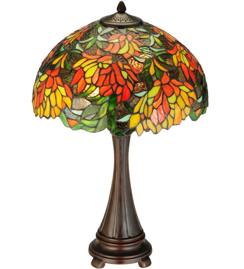 Meyda Tiffany Lighting 138122 Lamella Two Light Table Lamp Lamp Bronze / Dark