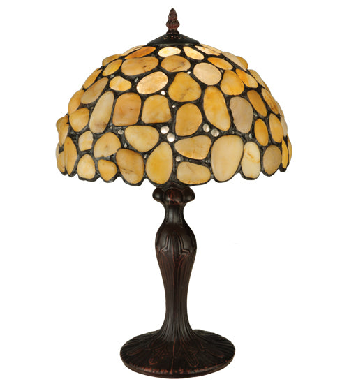 Meyda Tiffany Lighting 138123 Agata One Light Table Lamp Lamp Bronze / Dark