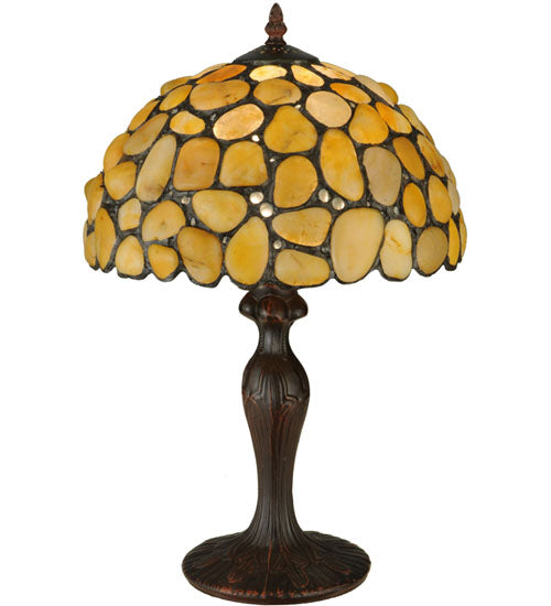 Meyda Tiffany Lighting 138123 Agata One Light Table Lamp Lamp Bronze / Dark