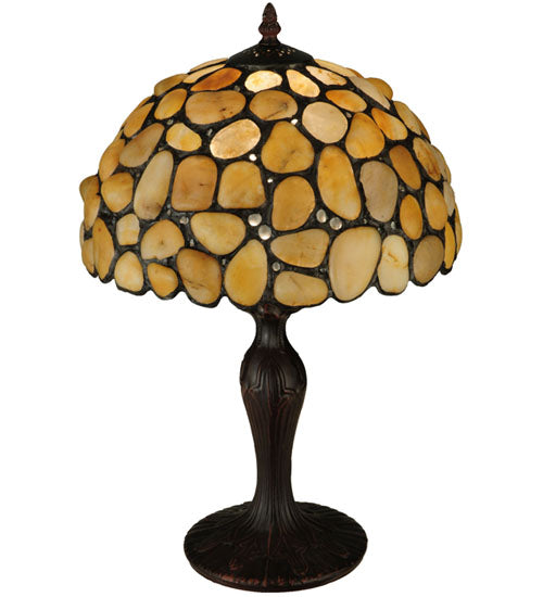 Meyda Tiffany Lighting 138123 Agata One Light Table Lamp Lamp Bronze / Dark